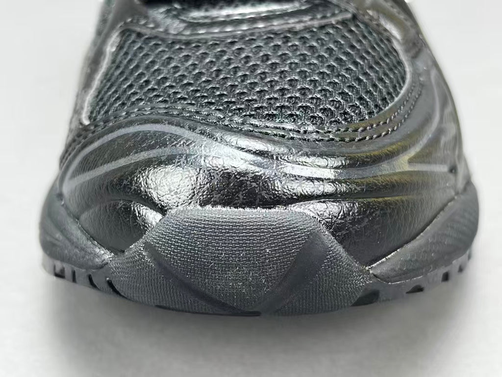 Black Mesh Running Sneakers | Lightweight Cushion Athletic Shoes
