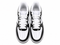 Black & White Patent Leather Low Top Sneakers