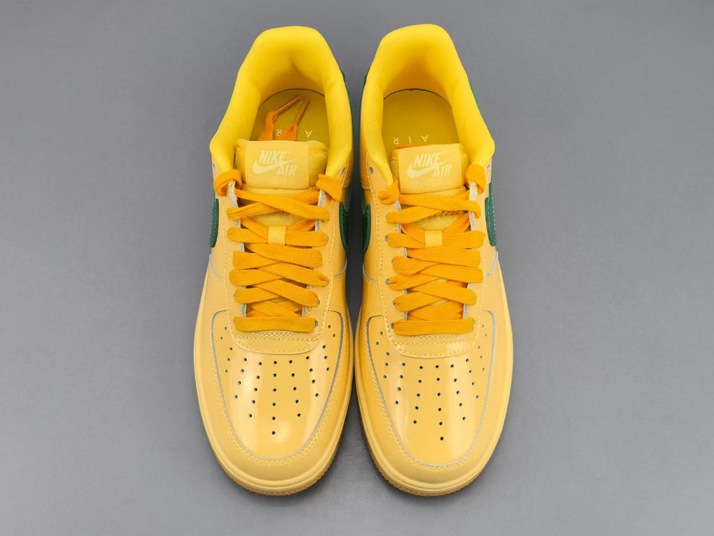 Fashion Low Top Casual Sneakers | Glossy Yellow Green Edition