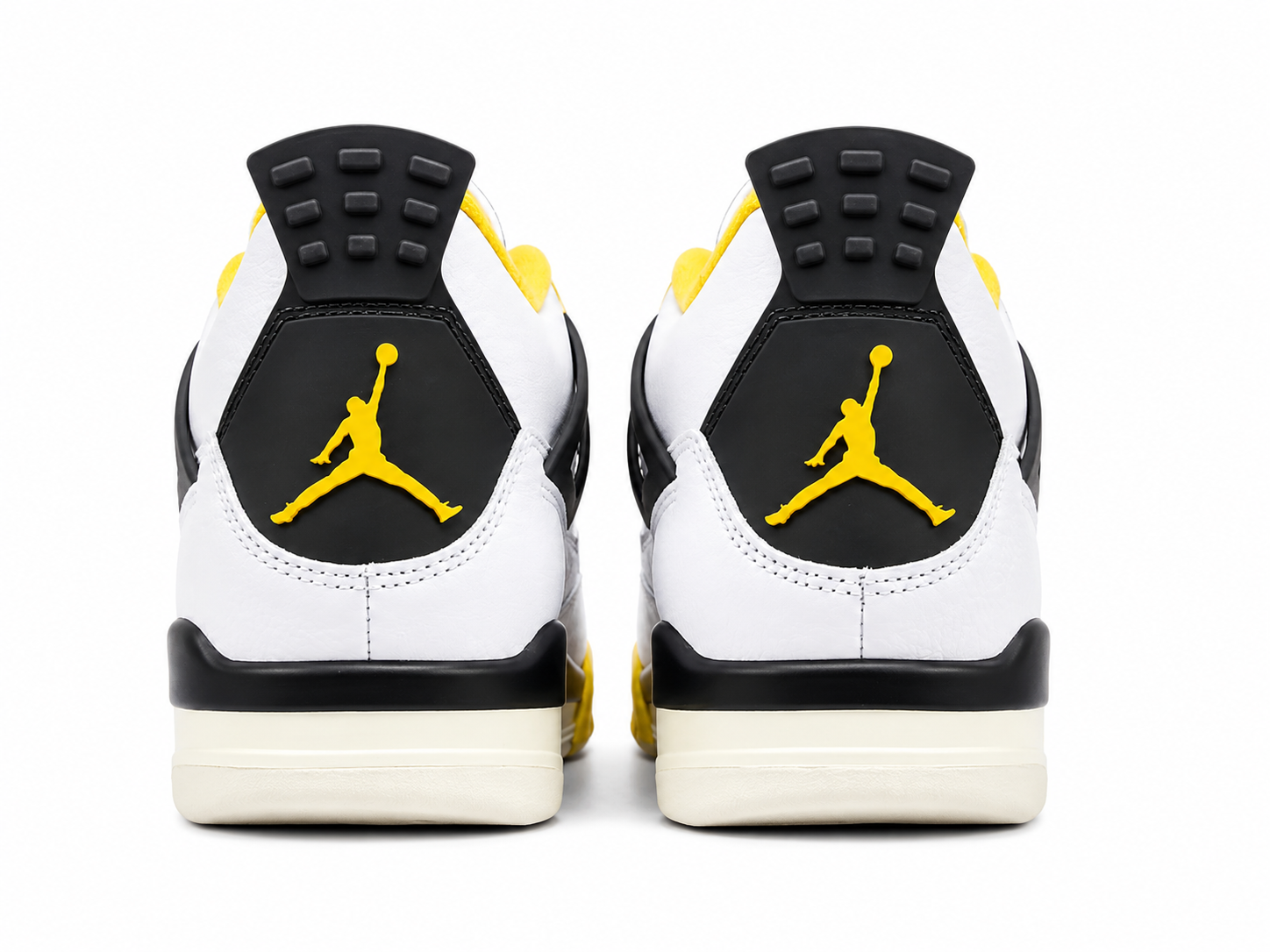 Retro Basketball Sneakers – White Yellow Colorway