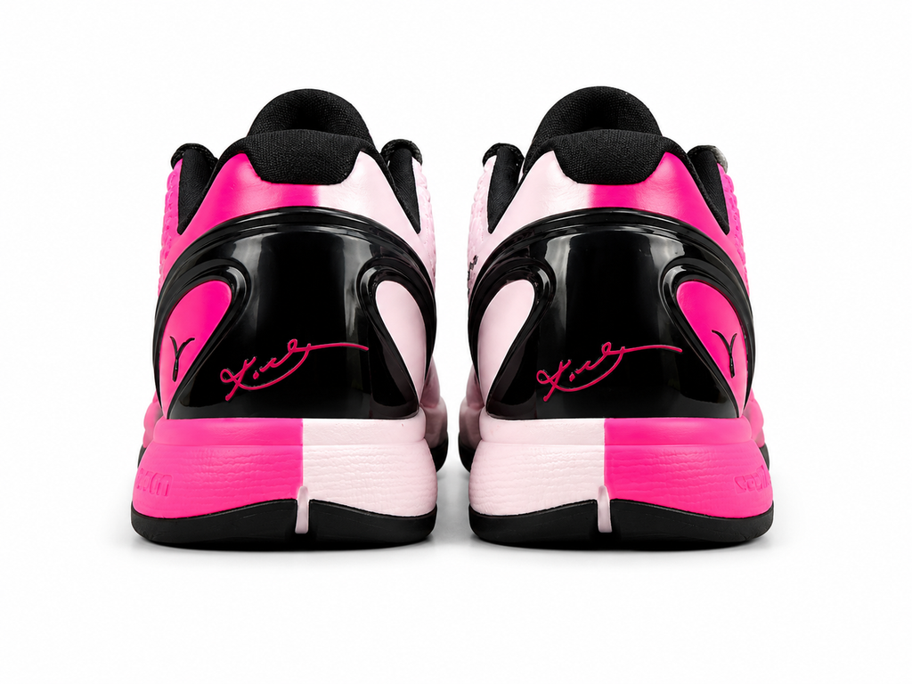 Pink Black Low-Top Basketball Shoes | Lightweight Court Sneakers