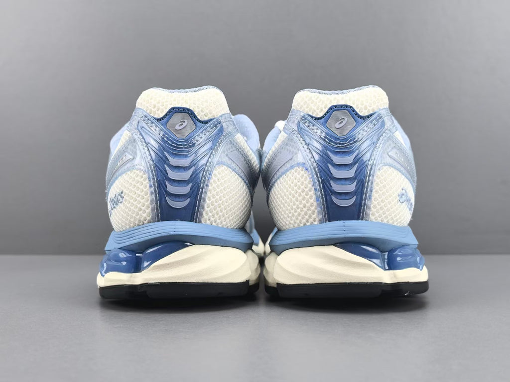 Light Blue Retro Running Sneakers | Breathable Mesh Sports Shoes