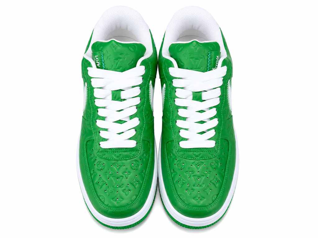 Green Luxury Style Low Top Sneakers