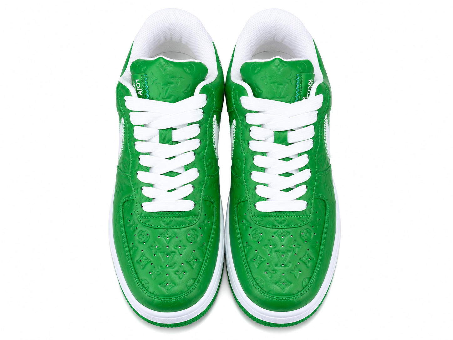Green Luxury Style Low Top Sneakers