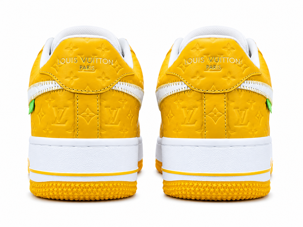 Yellow Luxury Inspired Low Top Casual Sneakers | Premium Embossed Design