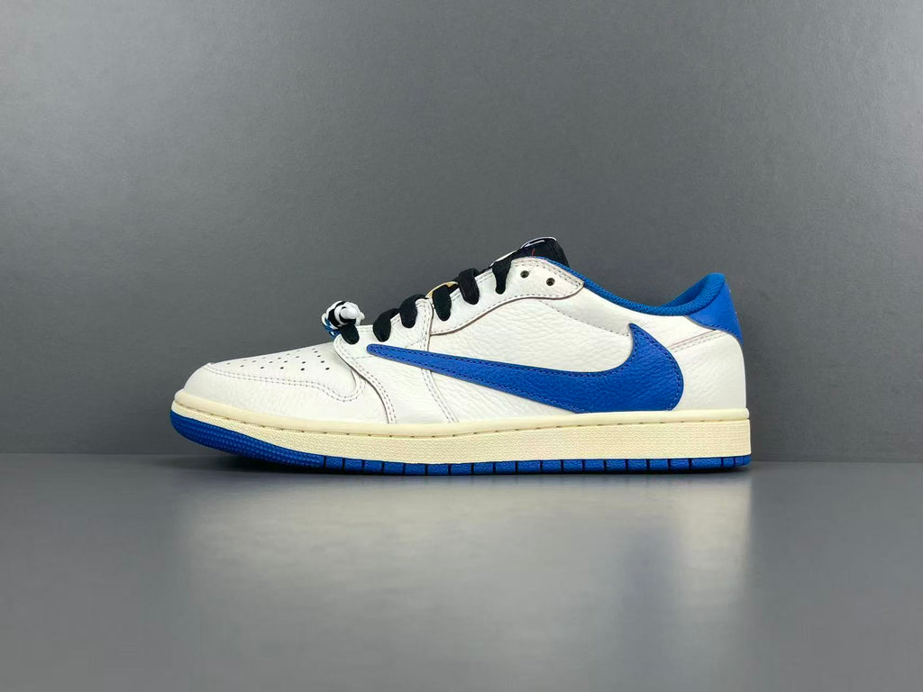 Vintage Blue Low Top Casual Sneakers | Premium Leather Style