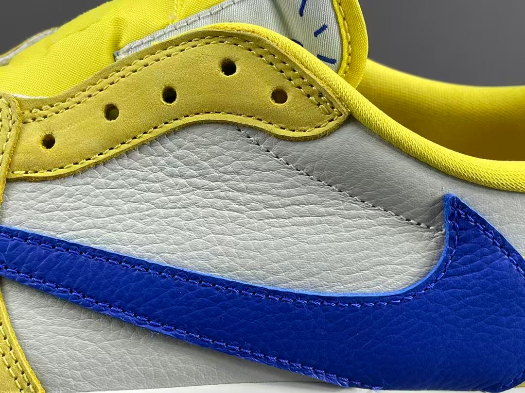 Yellow & Blue Low Top Sneakers | Premium Casual Sports Shoes