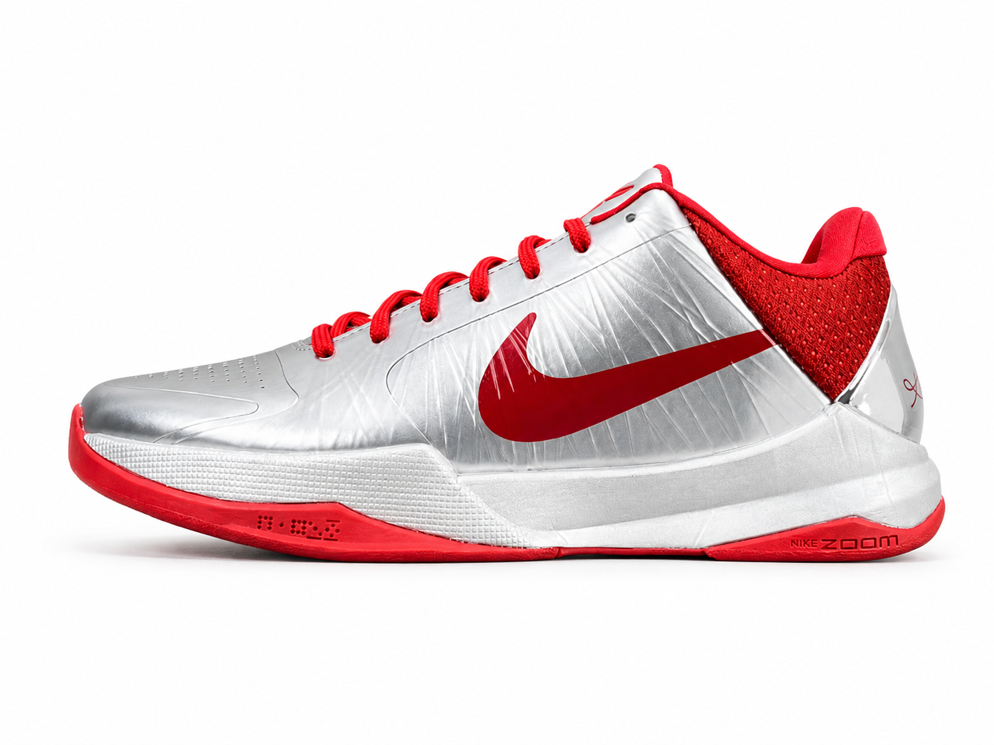 Silver Red Basketball Shoes | High-Traction Performance Sneakers