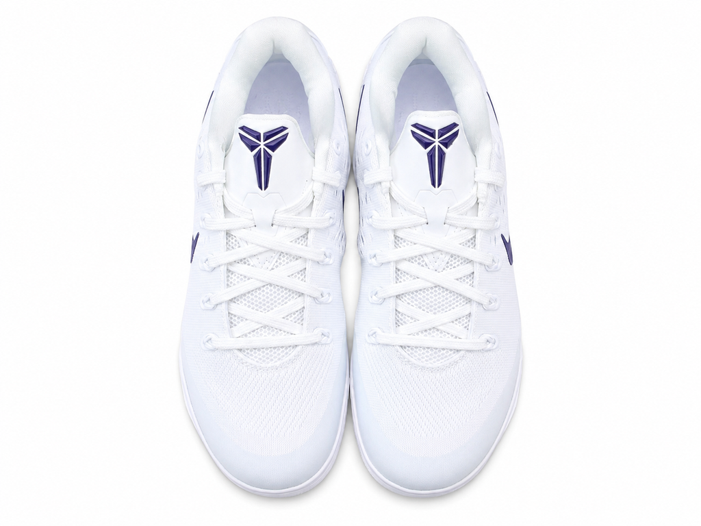 White & Purple Performance Basketball Shoes | Lightweight Court Sneakers