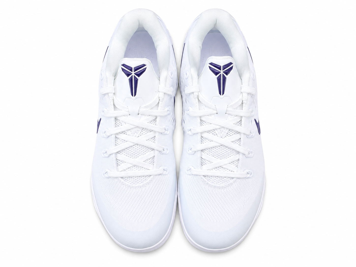 White & Purple Performance Basketball Shoes | Lightweight Court Sneakers