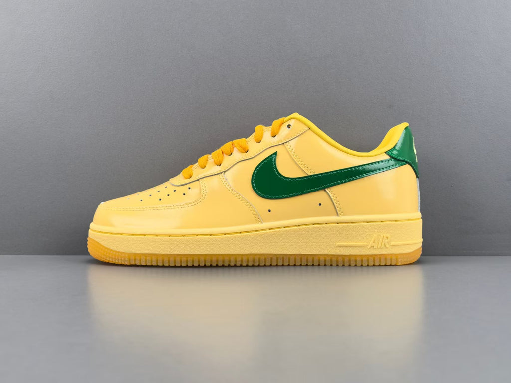 Fashion Low Top Casual Sneakers | Glossy Yellow Green Edition