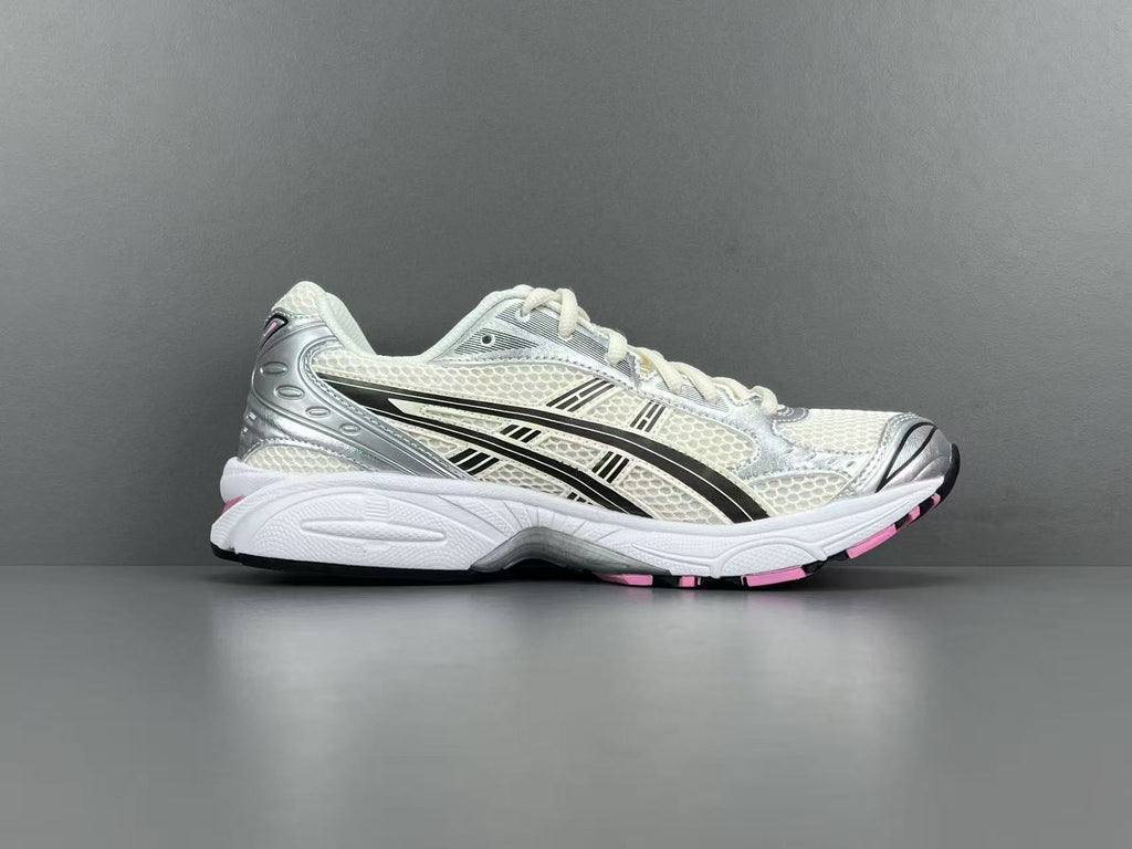 Women's Silver Pink Retro Running Shoes | Breathable Mesh Sneakers