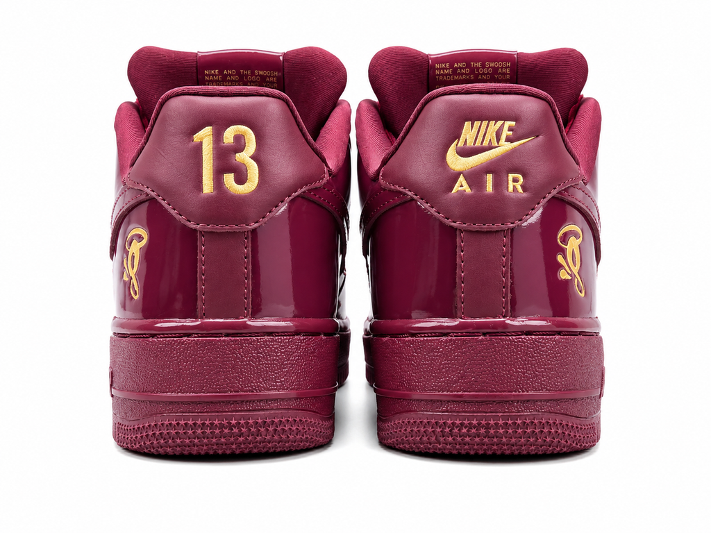 Burgundy Patent Leather Low Top Sneakers