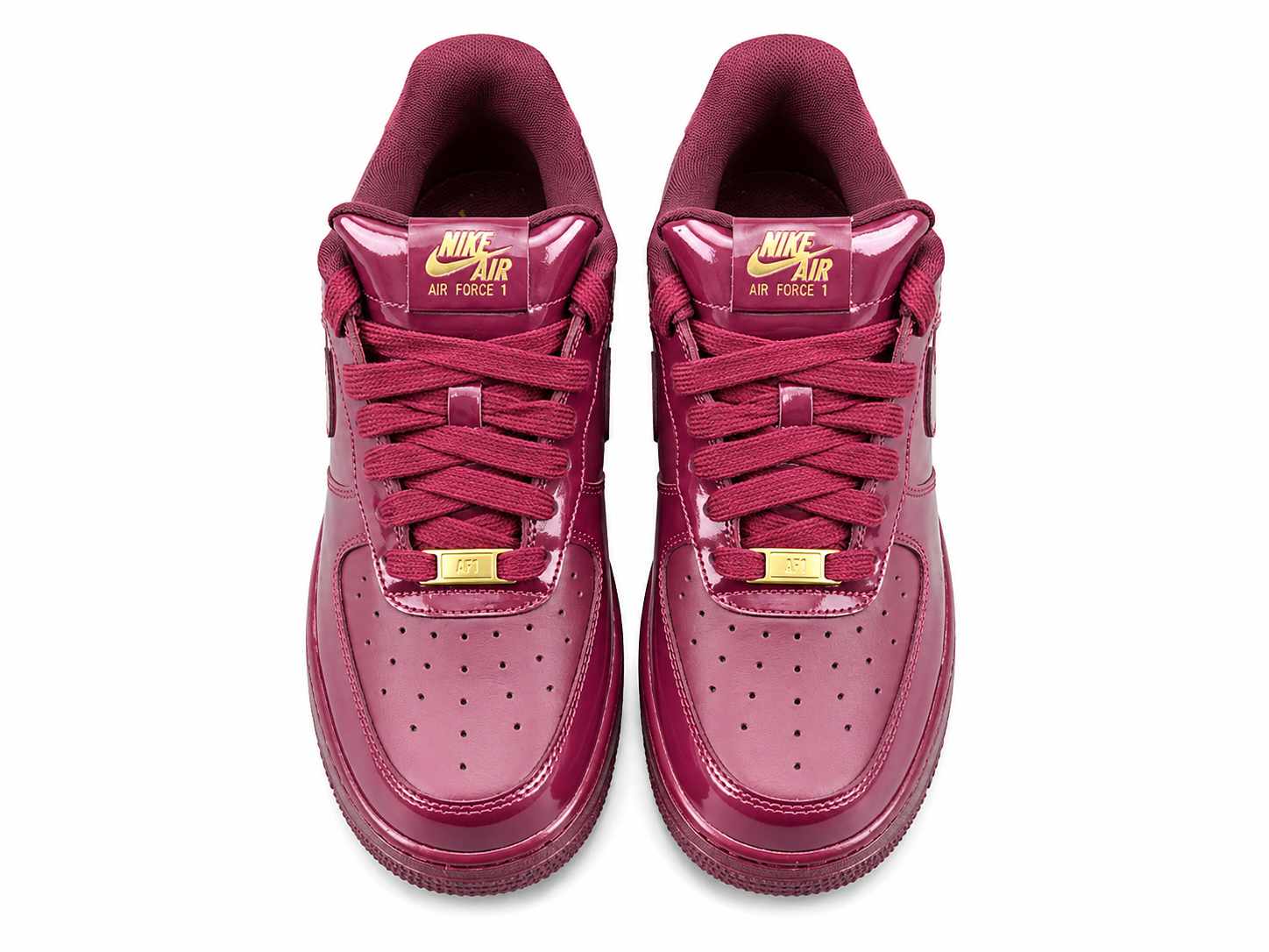 Burgundy Patent Leather Low Top Sneakers