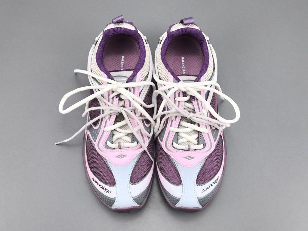 Women's Lightweight Casual Sneakers – Purple Mesh Low Top Shoes