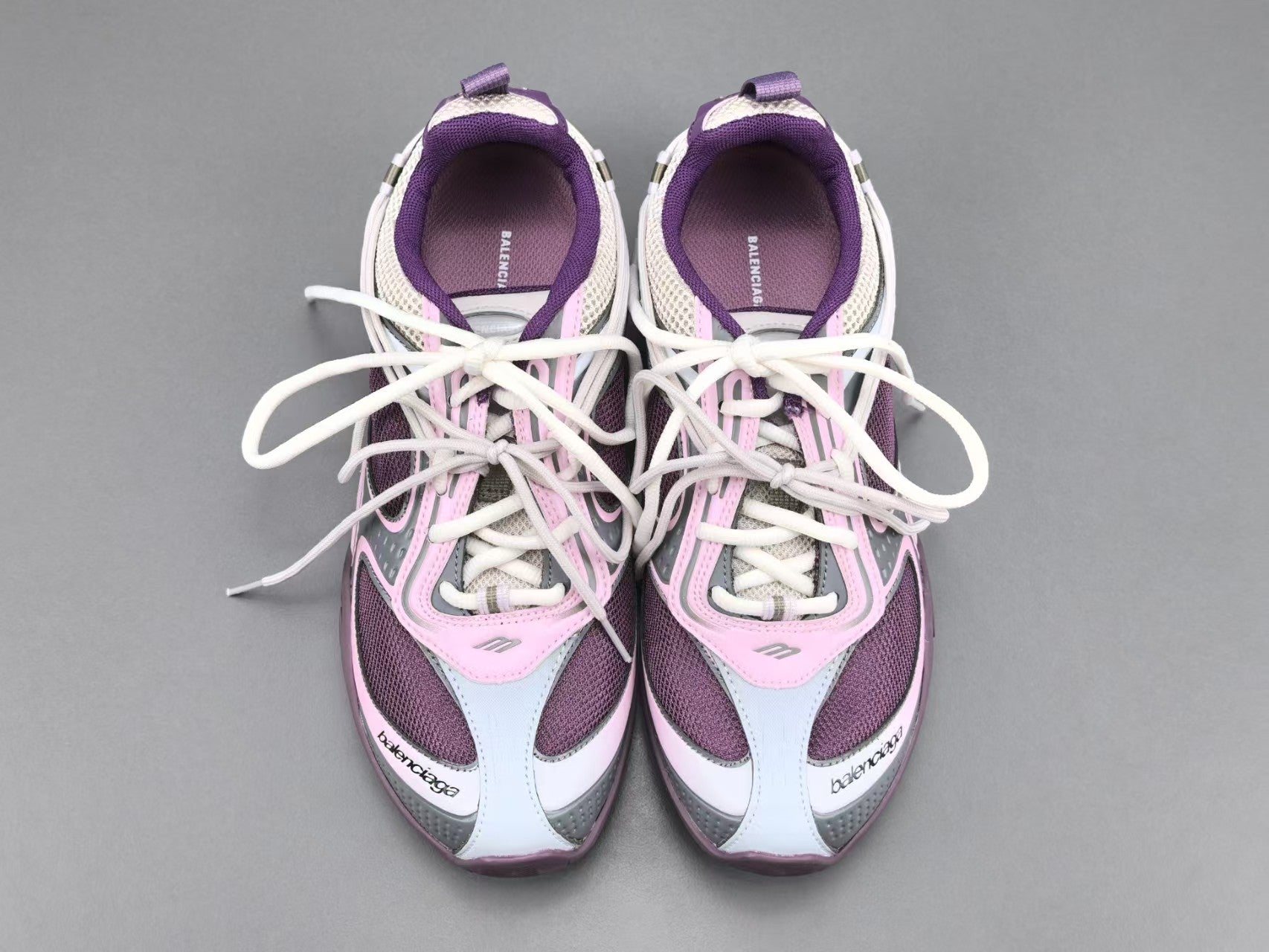Women's Lightweight Casual Sneakers – Purple Mesh Low Top Shoes