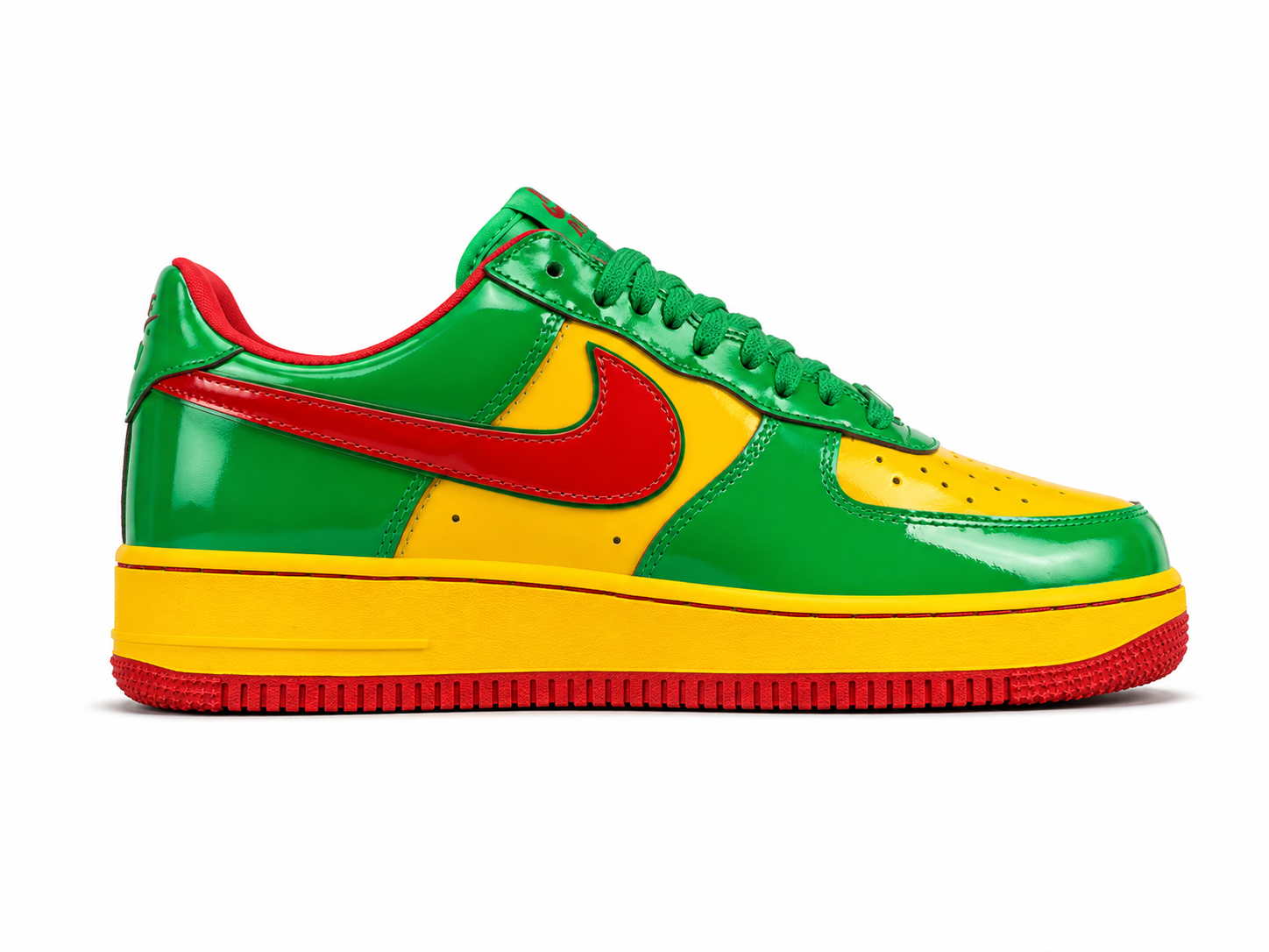 Colorful Patent Leather Low Top Sneakers