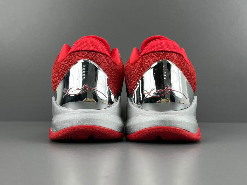 Silver Red Basketball Shoes | High-Traction Performance Sneakers
