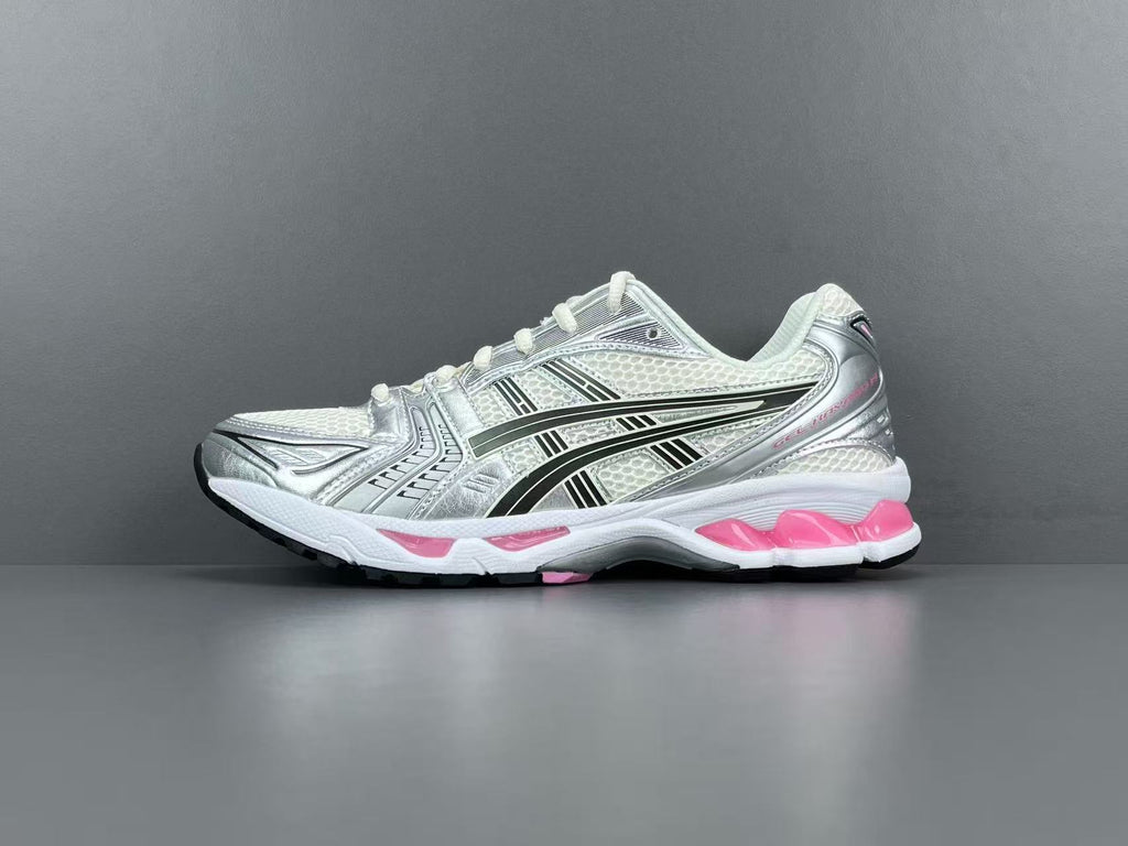Women's Silver Pink Retro Running Shoes | Breathable Mesh Sneakers