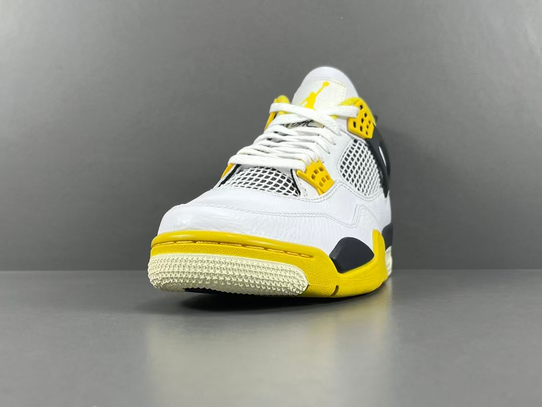 Retro Basketball Sneakers – White Yellow Colorway