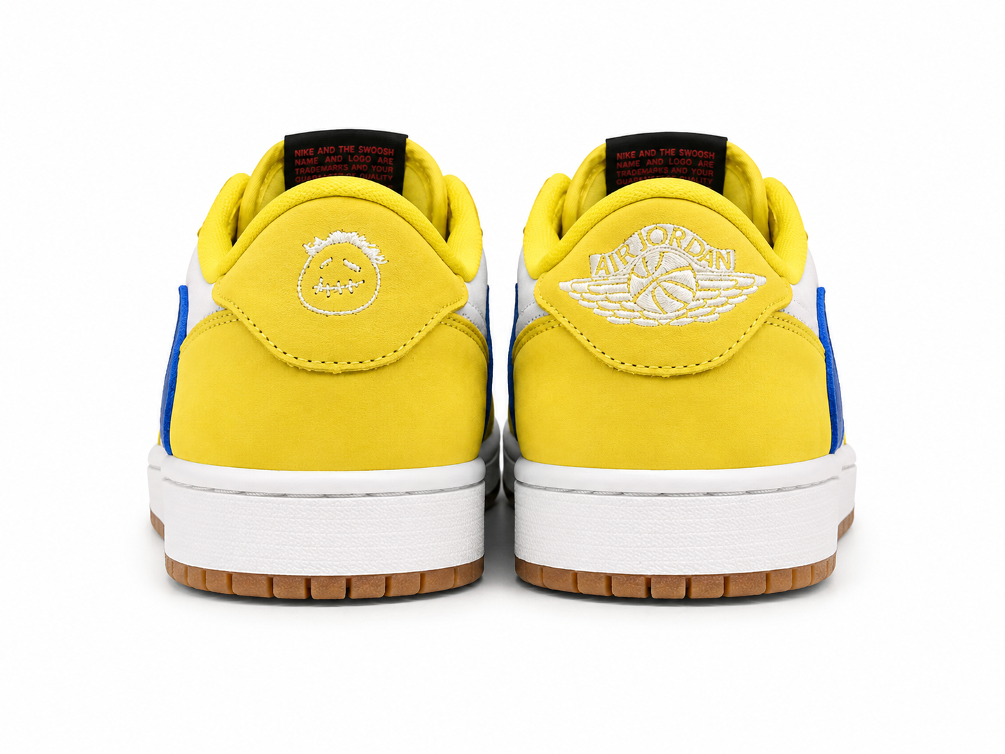 Yellow & Blue Low Top Sneakers | Premium Casual Sports Shoes