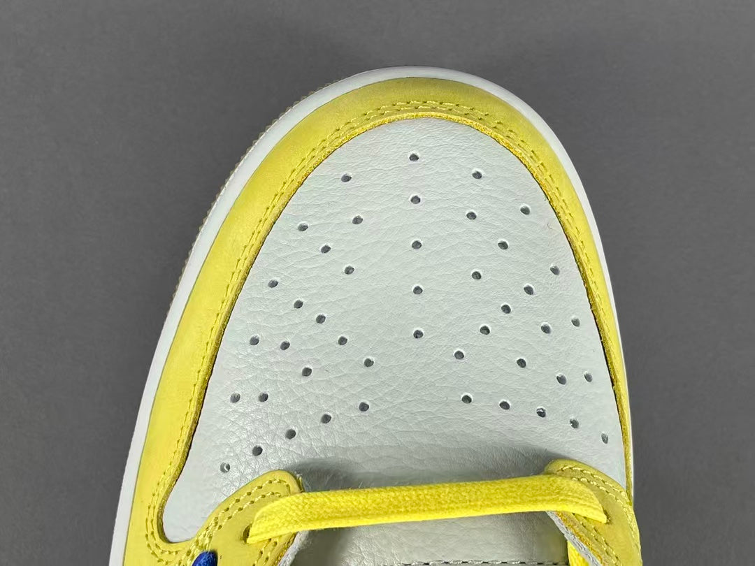 Yellow & Blue Low Top Sneakers | Premium Casual Sports Shoes