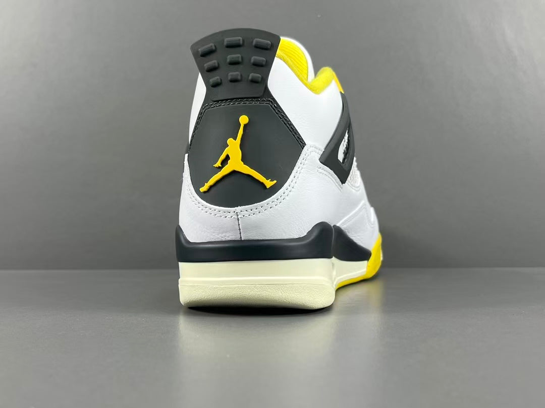 Retro Basketball Sneakers – White Yellow Colorway