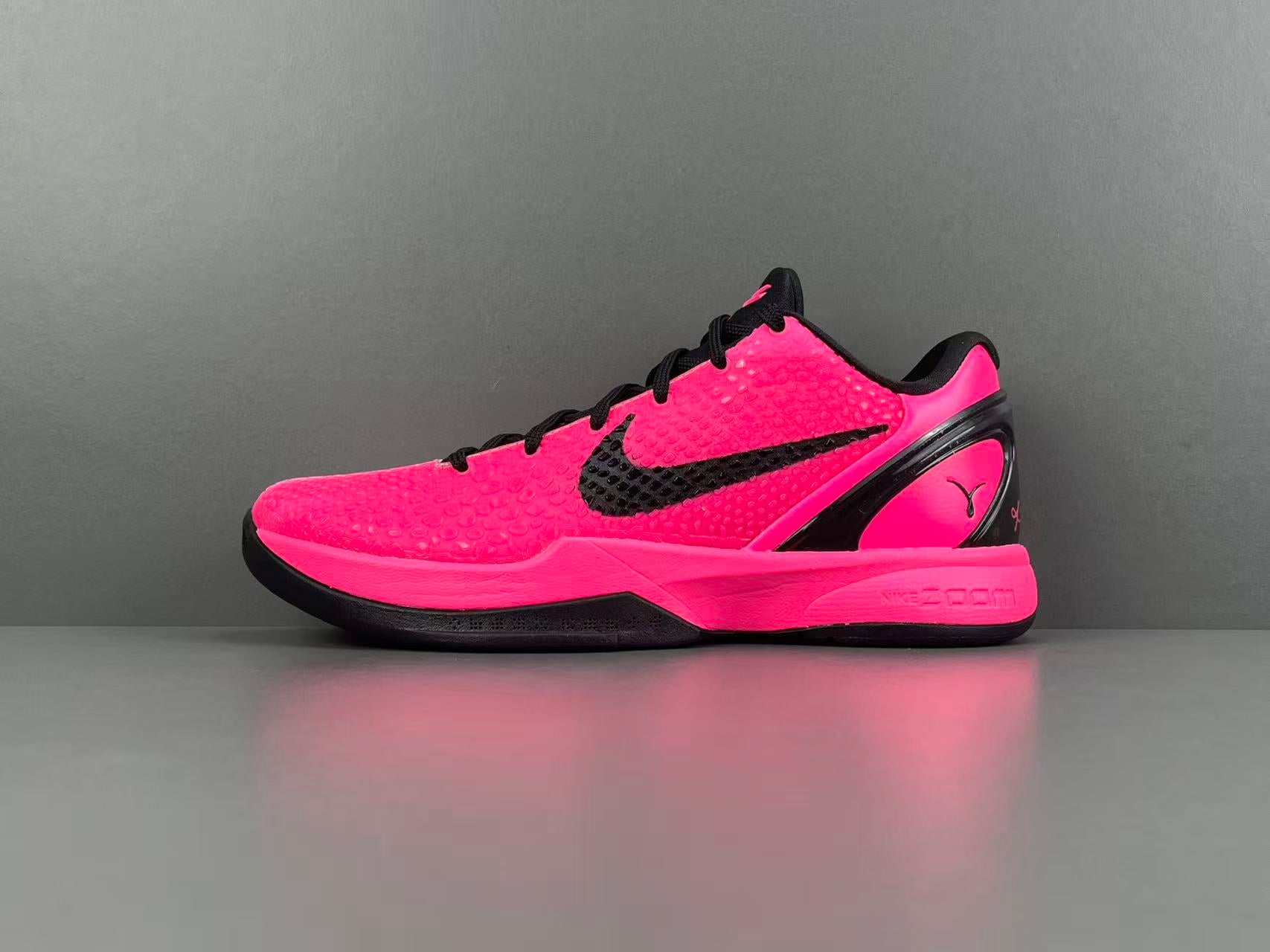 Pink Black Low-Top Basketball Shoes | Lightweight Court Sneakers