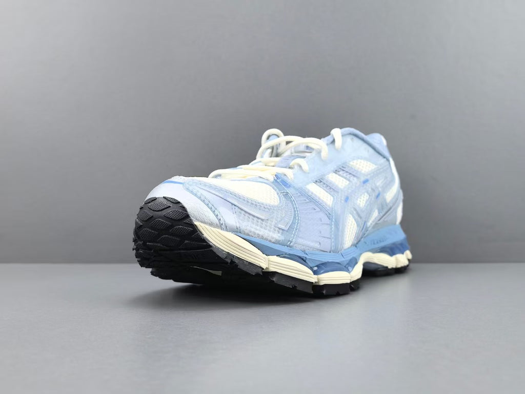 Light Blue Retro Running Sneakers | Breathable Mesh Sports Shoes