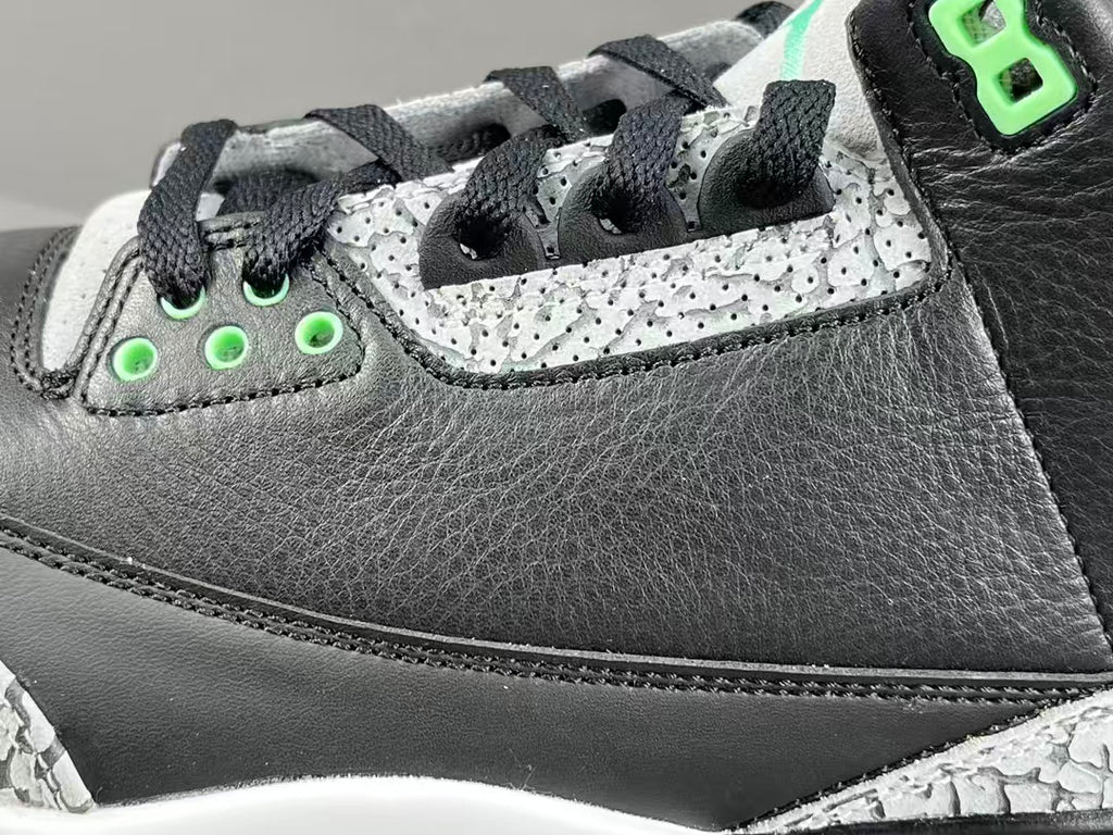 Black & Green Basketball Sneakers | Premium Leather Sports Shoes
