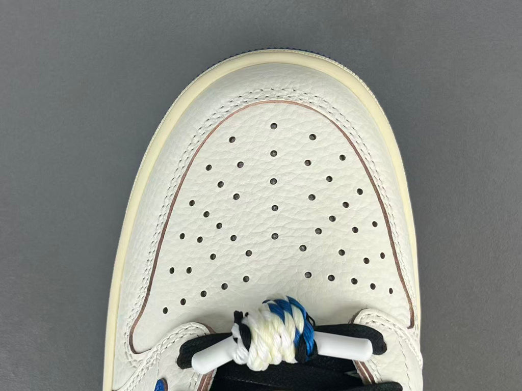 Vintage Blue Low Top Casual Sneakers | Premium Leather Style