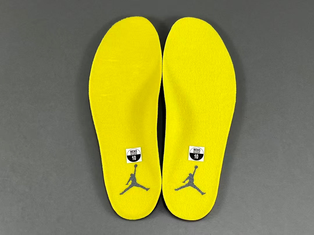Retro Basketball Sneakers – White Yellow Colorway