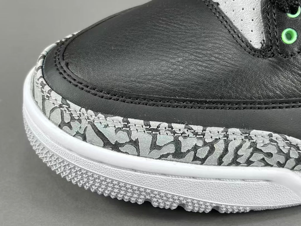 Black & Green Basketball Sneakers | Premium Leather Sports Shoes