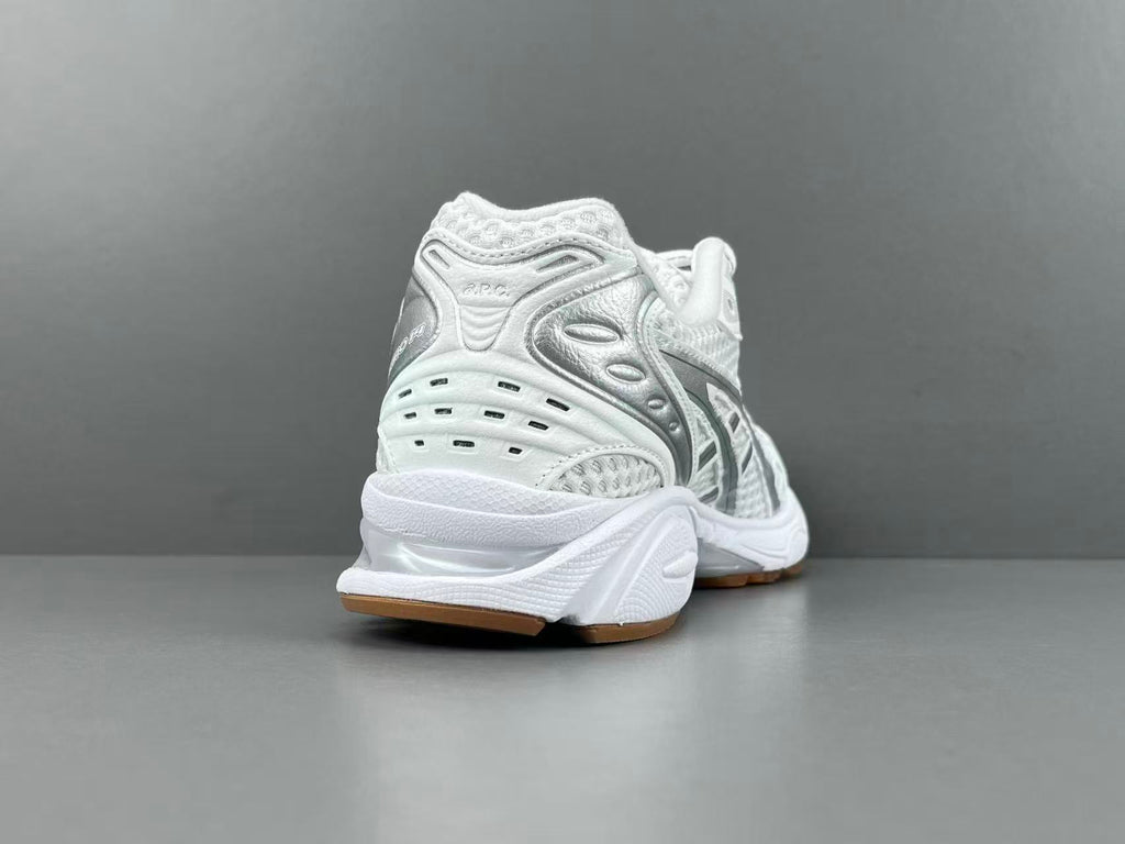 White Silver Running Shoes | Breathable Athletic Sneakers