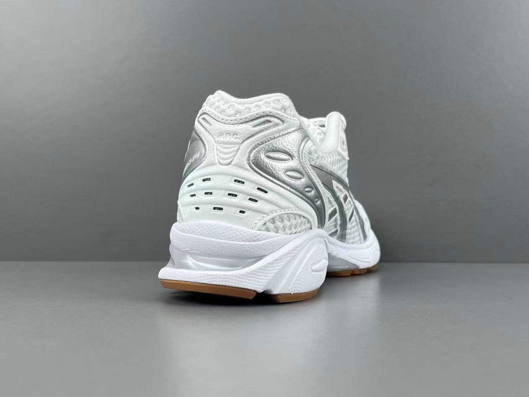 White Silver Running Shoes | Breathable Athletic Sneakers