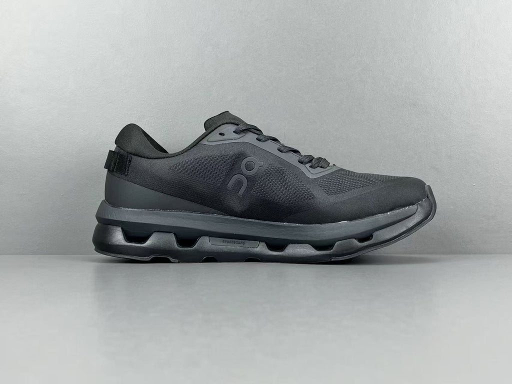 Men's All Black Lightweight Running Shoes | Breathable Cushion Athletic Sneakers