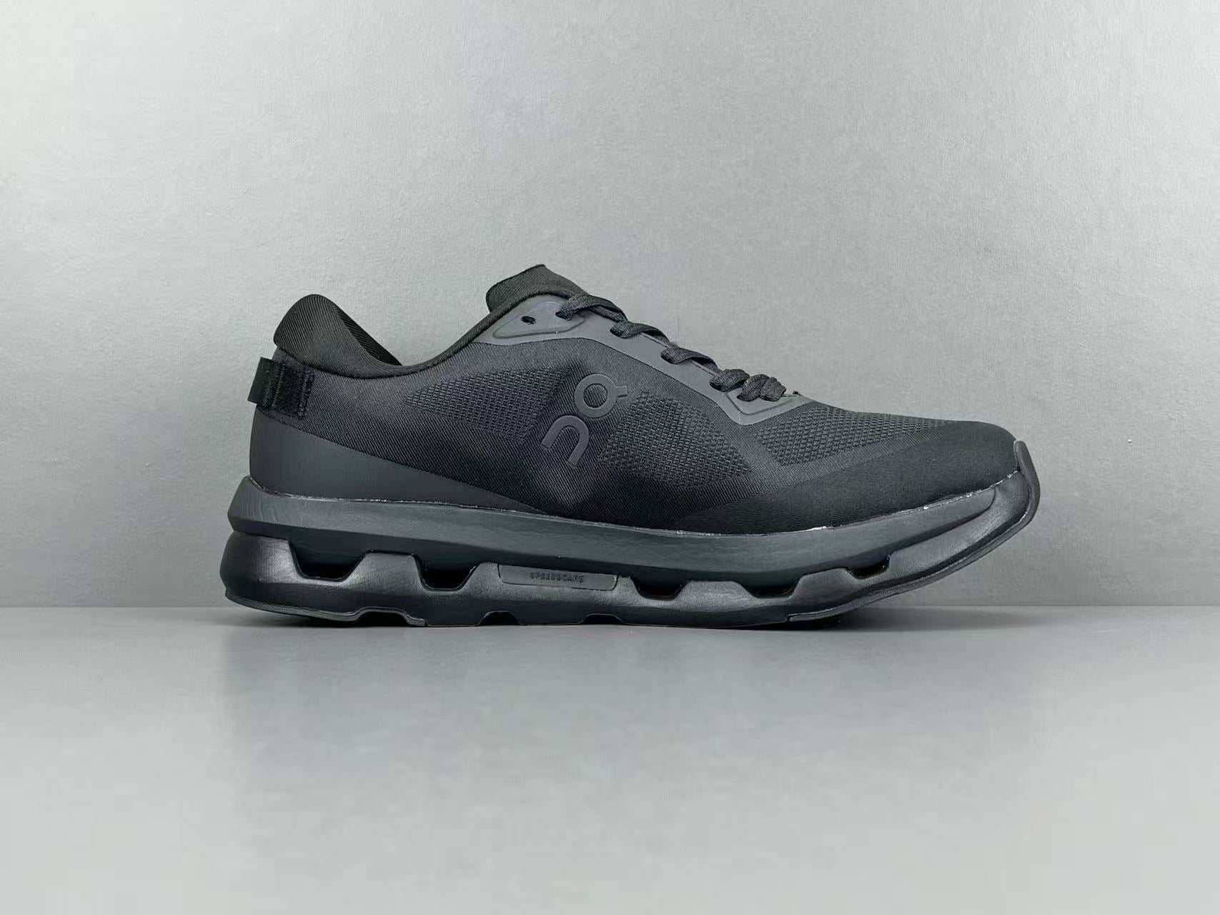 Men's All Black Lightweight Running Shoes | Breathable Cushion Athletic Sneakers