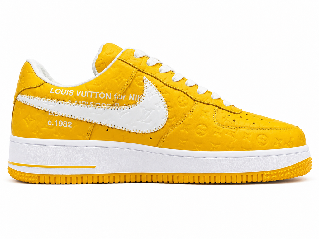 Yellow Luxury Inspired Low Top Casual Sneakers | Premium Embossed Design