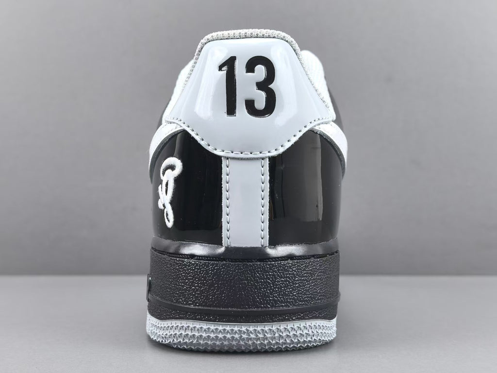 Black & White Patent Leather Low Top Sneakers