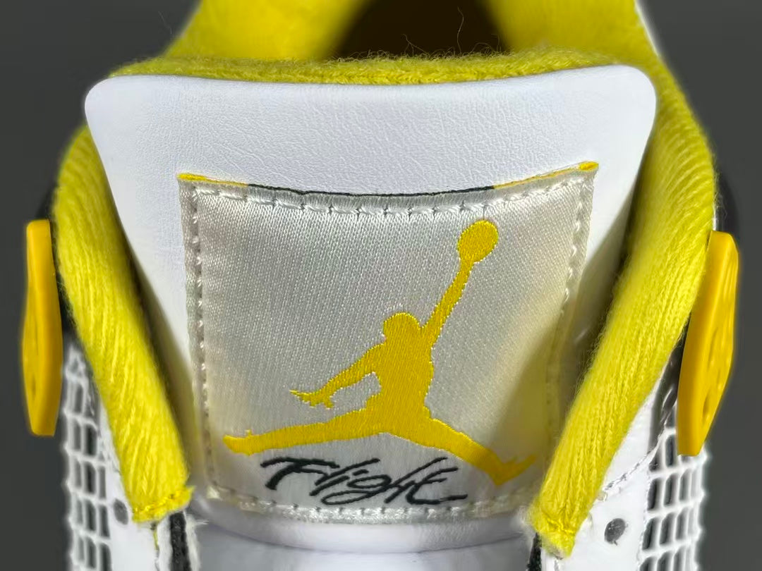 Retro Basketball Sneakers – White Yellow Colorway