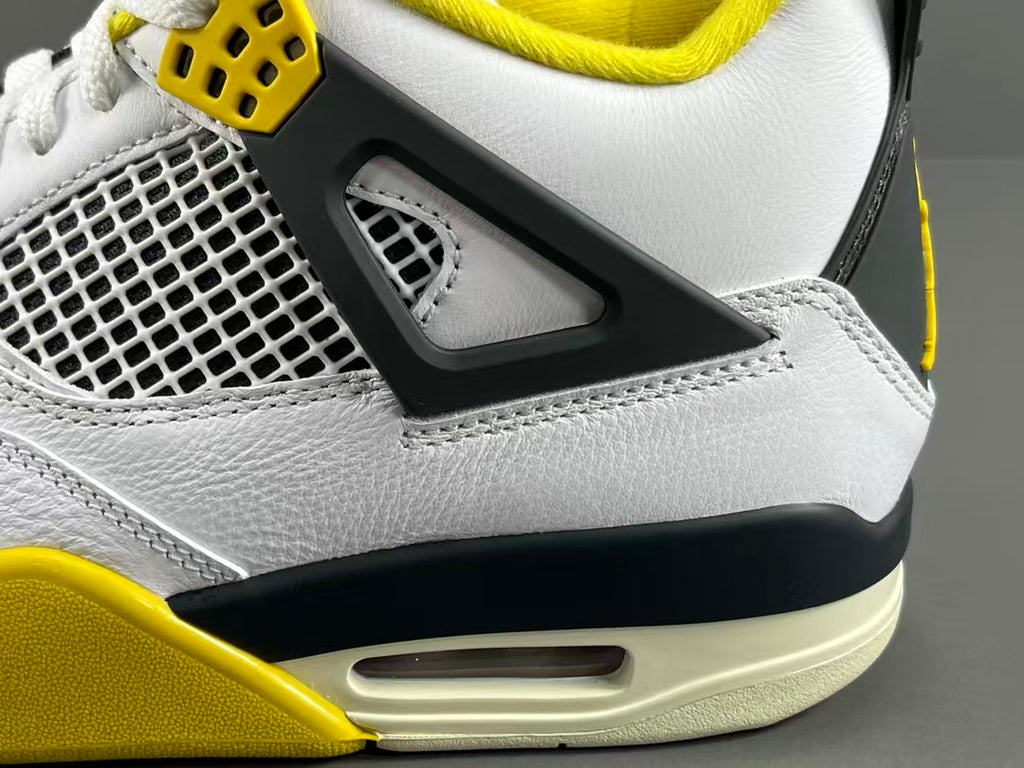 Retro Basketball Sneakers – White Yellow Colorway