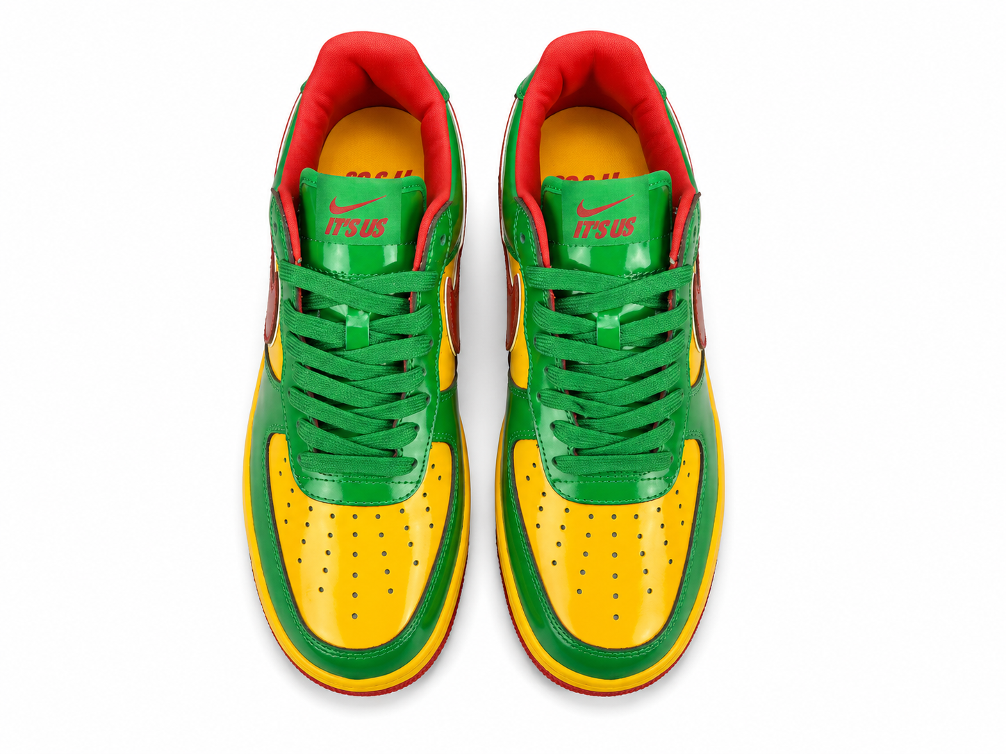 Colorful Patent Leather Low Top Sneakers
