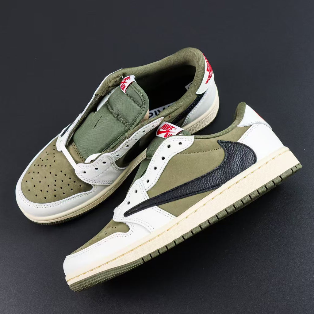 Vintage Olive Low-Top Casual Sneakers – Comfortable Everyday Streetwear Shoes