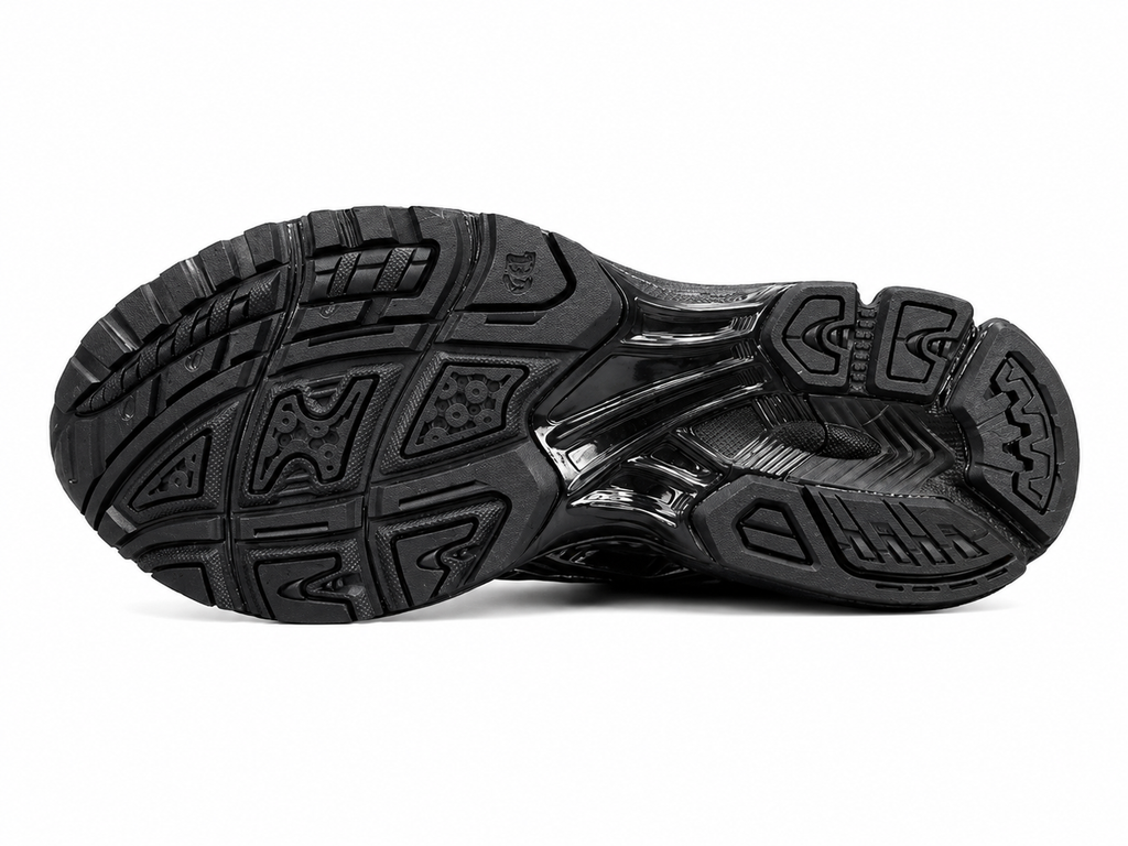 Black Mesh Running Sneakers | Lightweight Cushion Athletic Shoes