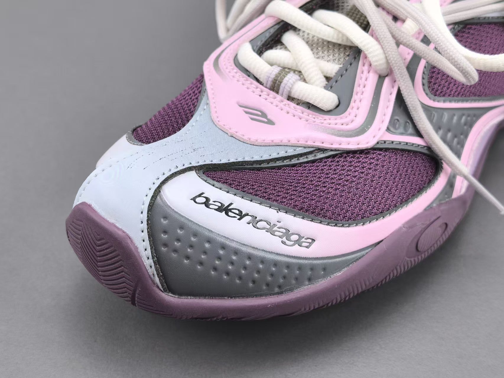 Women's Lightweight Casual Sneakers – Purple Mesh Low Top Shoes
