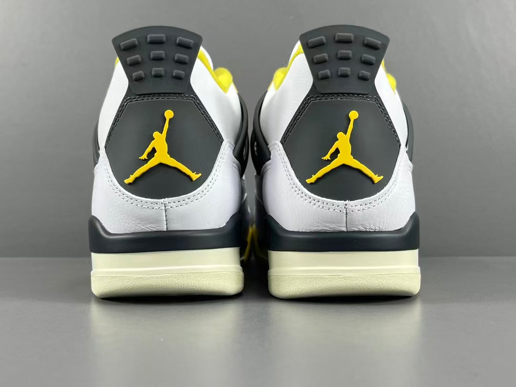 Retro Basketball Sneakers – White Yellow Colorway