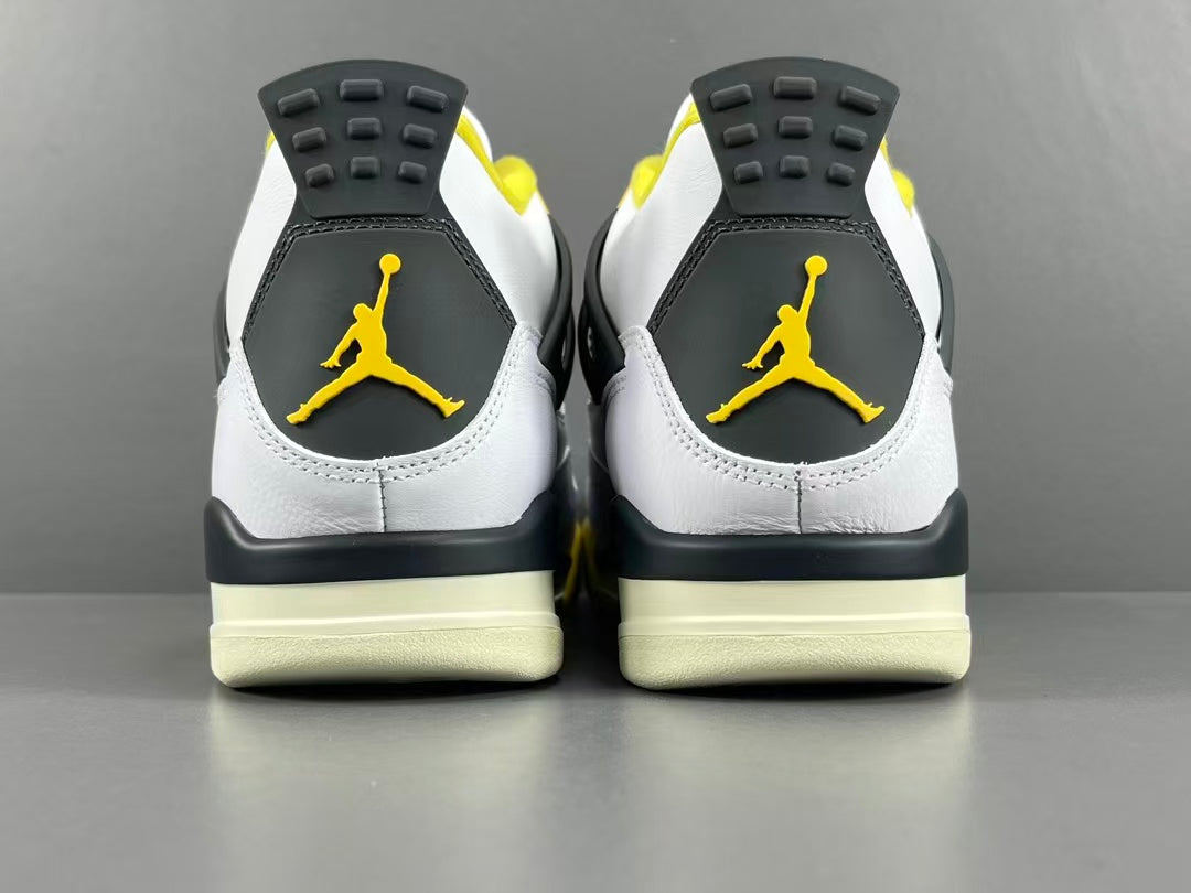 Retro Basketball Sneakers – White Yellow Colorway