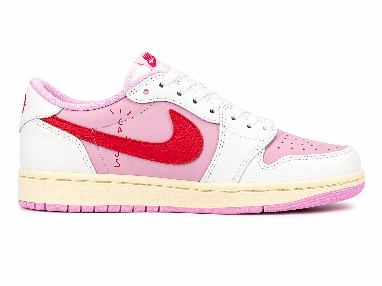 Vintage Pink Low-Top Casual Sneakers