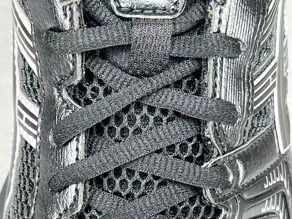 Black Mesh Running Sneakers | Lightweight Cushion Athletic Shoes