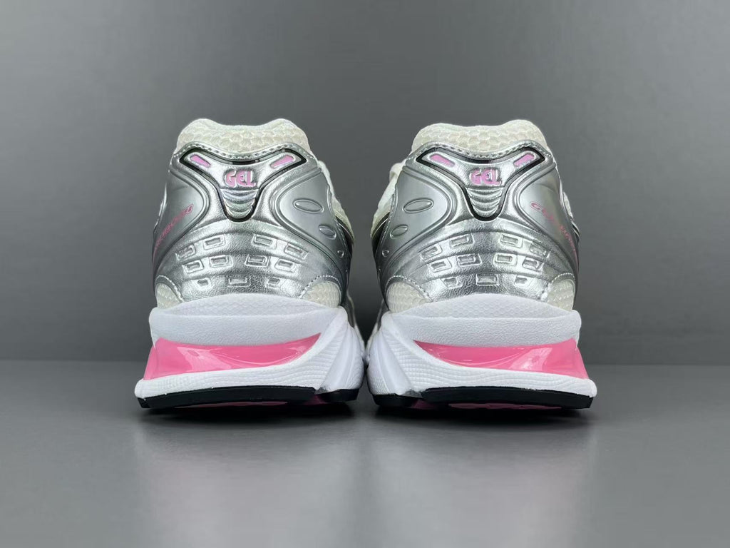 Women's Silver Pink Retro Running Shoes | Breathable Mesh Sneakers